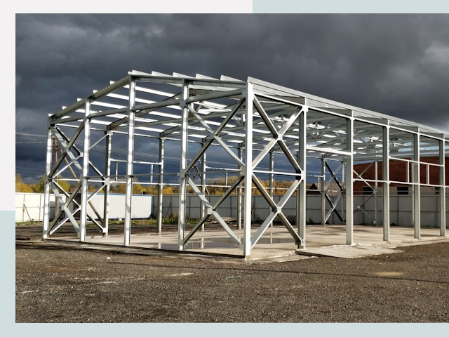 Двускатные ангары в Новоуральск от 612 руб. за квадрат