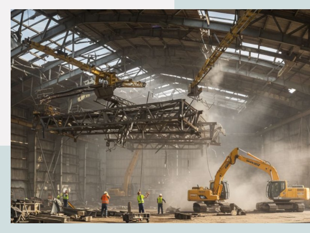 Демонтаж ангаров в Новоуральске от 612 руб. за м²